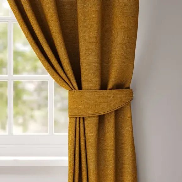 Made to Order Curtain Tieback - Yellow, Cotton