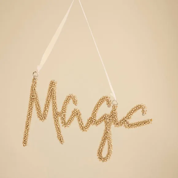 Magic Hanging Decoration - Silver, Beaded