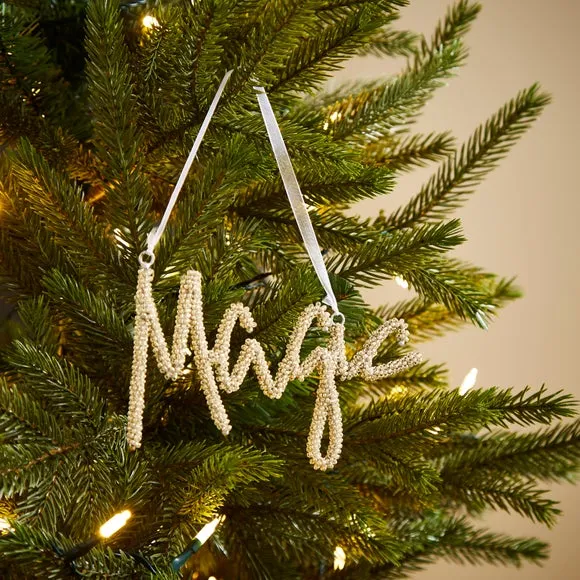 Magic Hanging Decoration - Silver, Beaded
