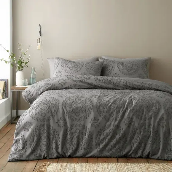 Mandala Duvet Cover Set - Charcoal, Polyester image