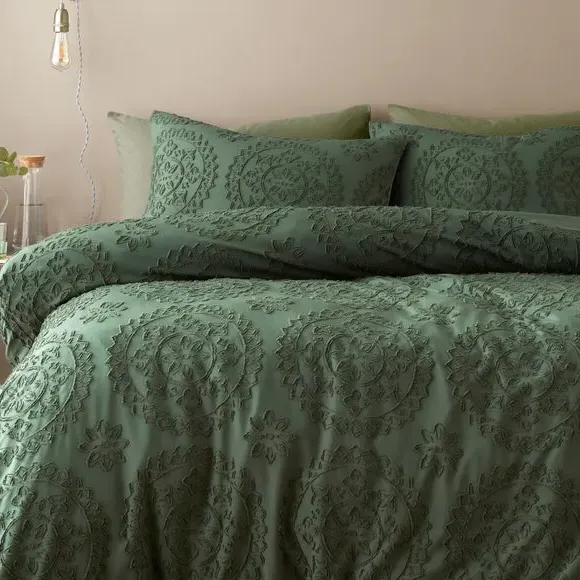 Mandala Duvet Cover Set - Forest, Polyester