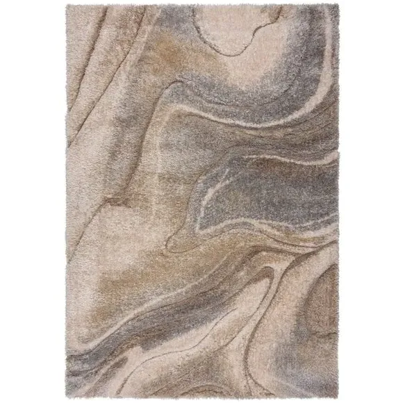 Marble Design Area Rug - Grey