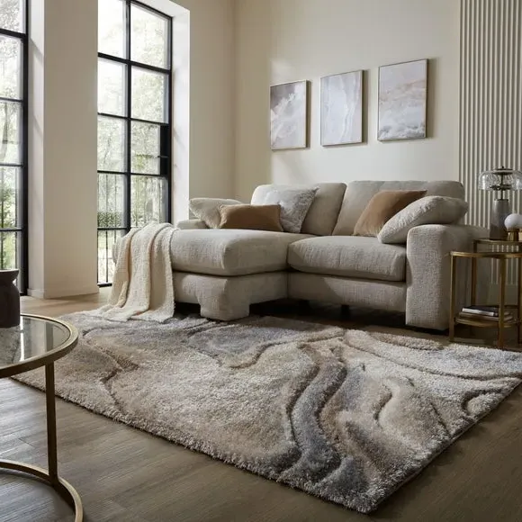 Marble Design Area Rug - Grey image
