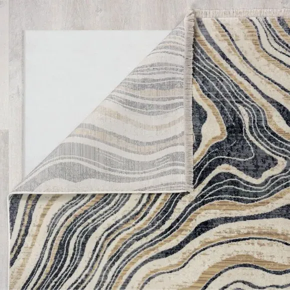 Marble Pattern Area Rug - Blue