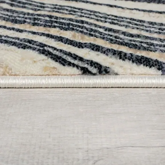 Marble Pattern Area Rug - Blue