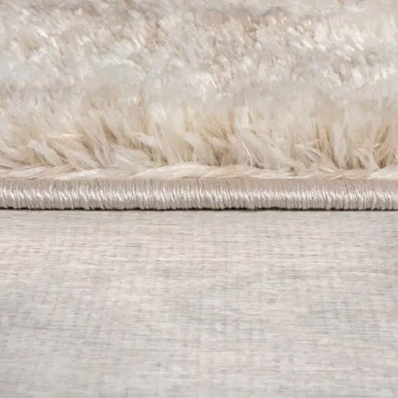 Marble Shaggy Rug with Luxury Pile - Ivory