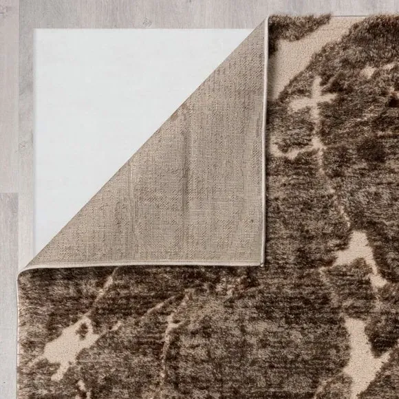 Marble Shaggy Rug with Luxury Pile - Natural