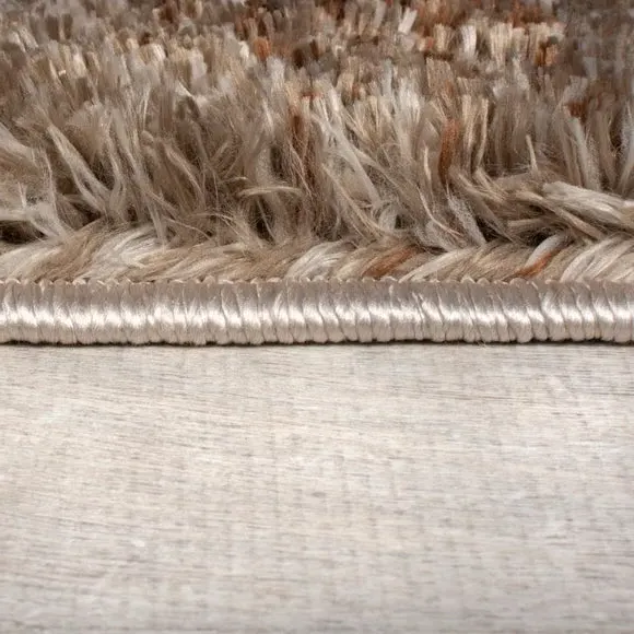 Marble Shaggy Rug with Luxury Pile - Natural