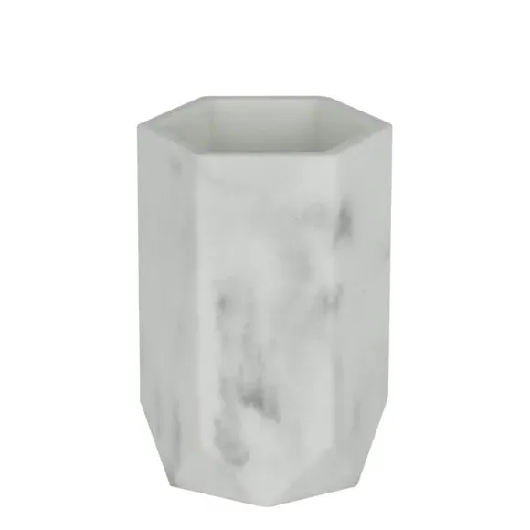 Marble Tumbler - White, Resin