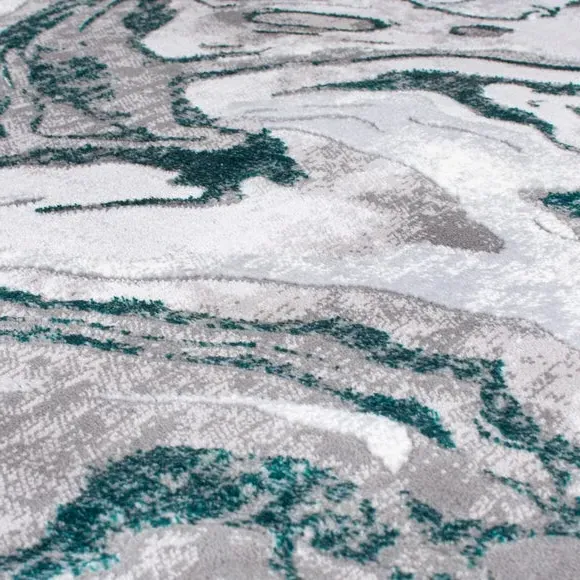 Marbled Area Rug - Emerald, Polypropylene