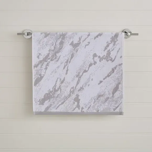 Marbled Bath Towel - Grey, Cotton image
