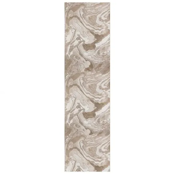 Marbled Runner Rug - Natural, Polypropylene