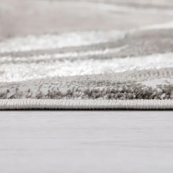 Marbled Runner Rug - Silver, Polypropylene