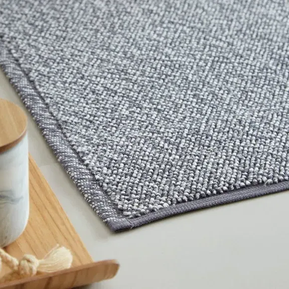 Marl Bath Mat - Charcoal, Cotton