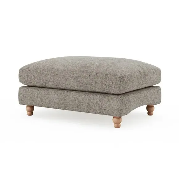 Martha Footstool with Wooden Legs - Mushroom