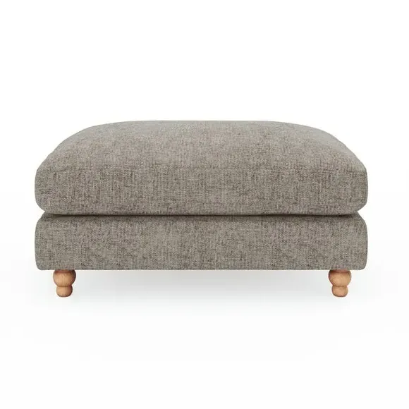 Martha Footstool with Wooden Legs - Mushroom