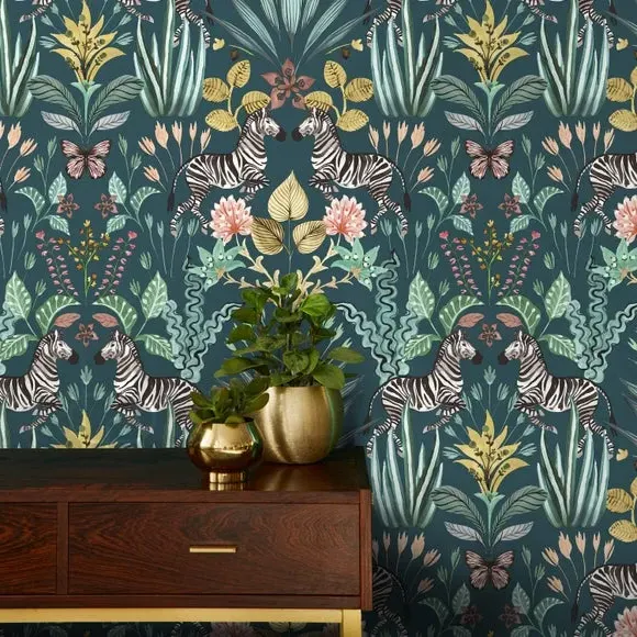 Matt Flat Wallpaper - Blue