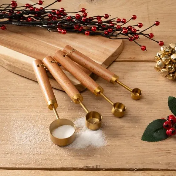 Measuring Spoons Set - Gold, Metal