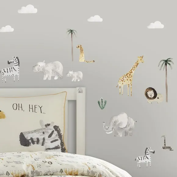 Medium Safari Wall Stickers - Natural