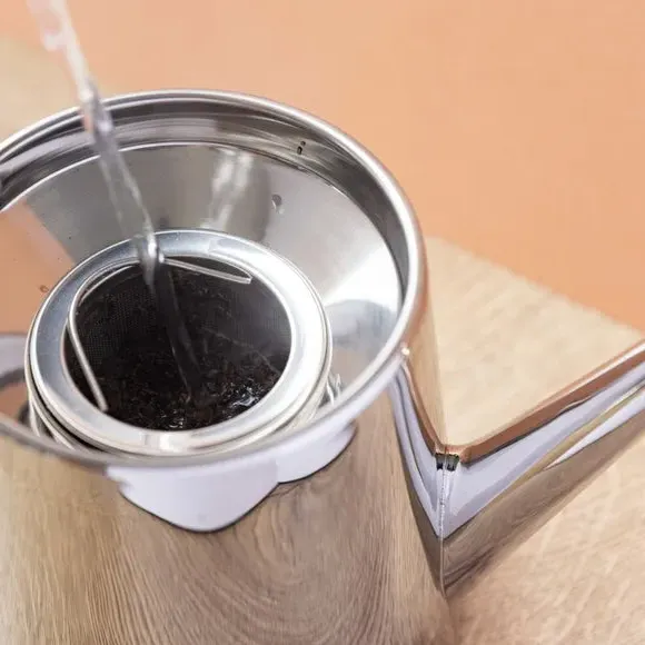 Medium Teapot with Infuser - Silver, Steel