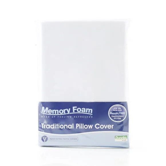 Memory Foam Pillow Protector - White, Polycotton
