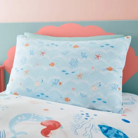 Mermaid Duvet Cover Set - Blue, Polycotton