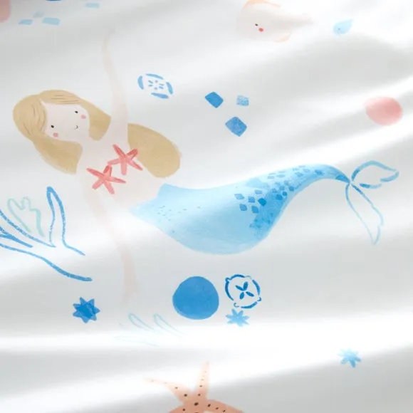 Mermaid Duvet Cover Set - Blue, Polycotton