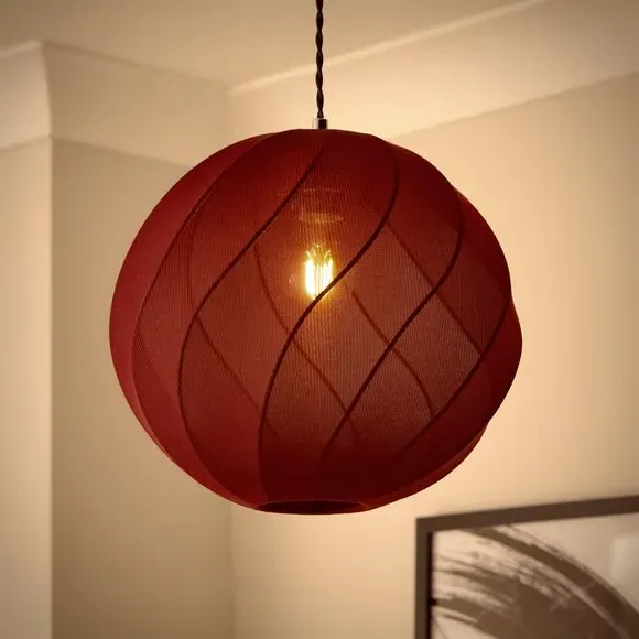 Mesh Easy Fit Lamp Shade - Mulberry, Polyester