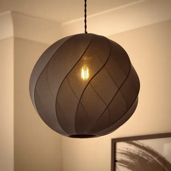 Mesh Easy Fit Lamp Shade - Navy, Polyester