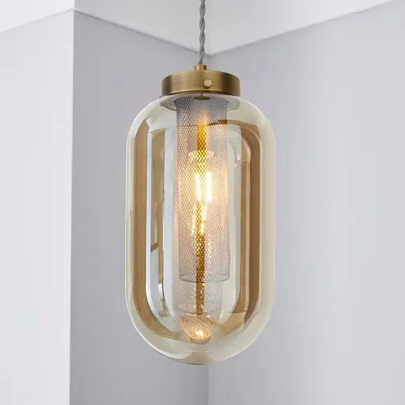 Mesh Pendant Light - Antique Brass image