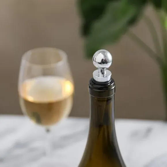 Metal Bottle Stopper - Silver, Stainless Steel