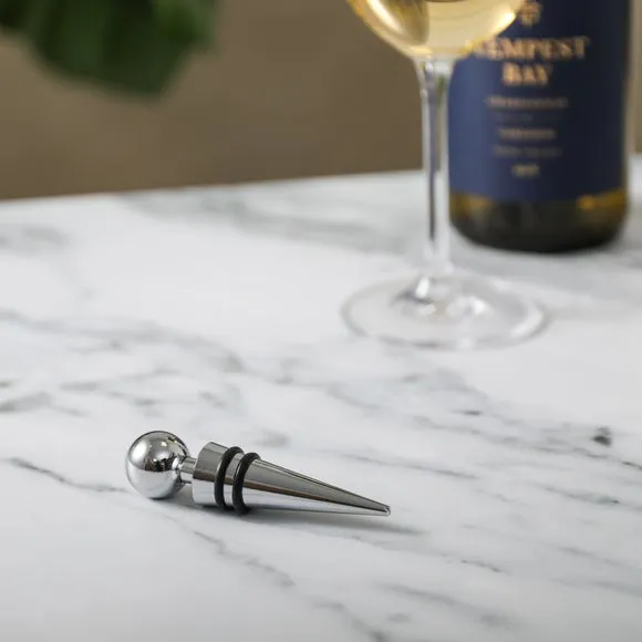 Metal Bottle Stopper - Silver, Stainless Steel