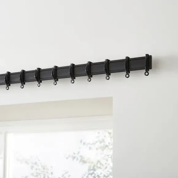 Metal Curtain Track - Matt Black, Aluminium
