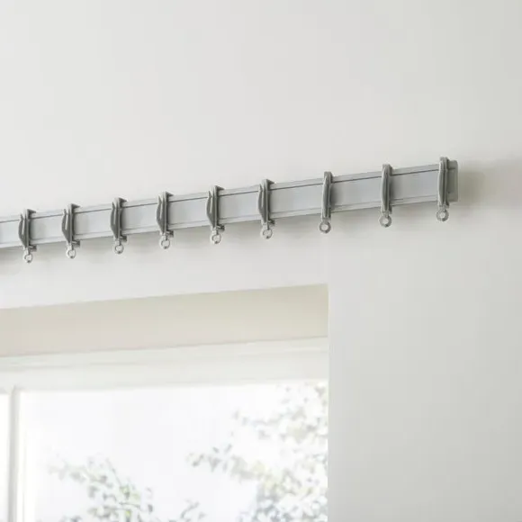 Metal Curtain Track - Silver, Aluminium