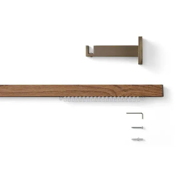 Metal Curtain Track - Wood