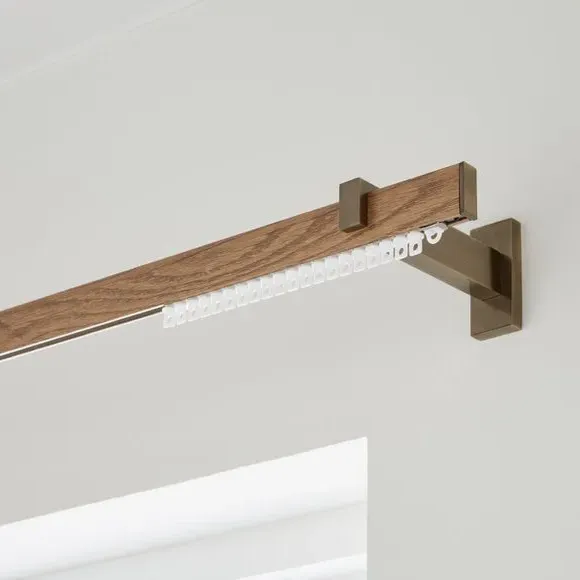 Metal Curtain Track - Wood