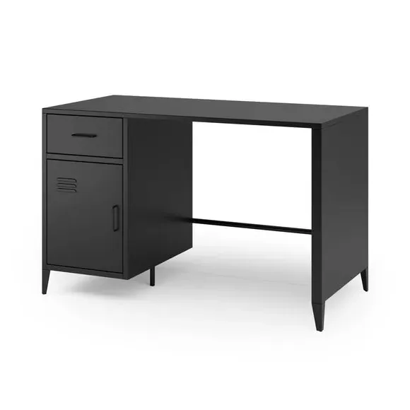 Metal Desk with Drawers - Black, Steel