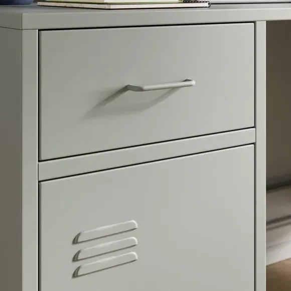 Metal Desk with Drawers - Sage, Steel
