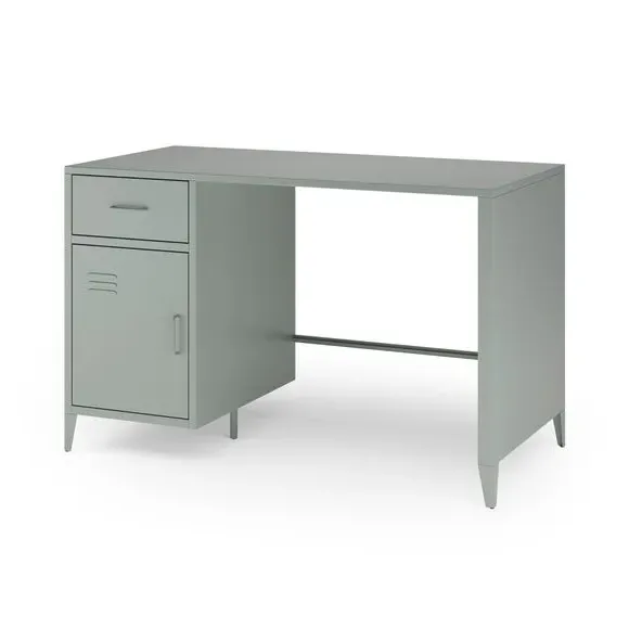 Metal Desk with Drawers - Sage, Steel