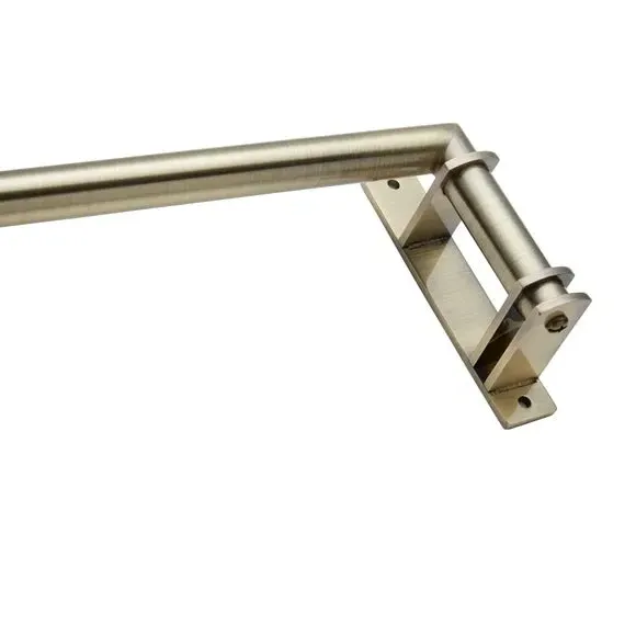 Metal Door Curtain Pole - Antique Brass
