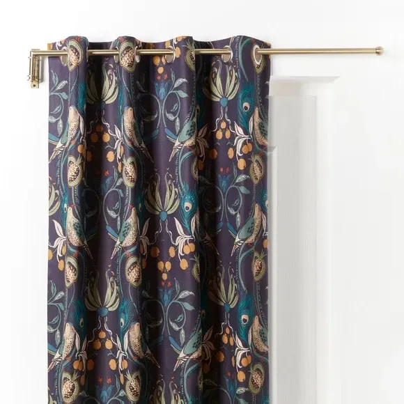 Metal Door Curtain Pole - Antique Brass image