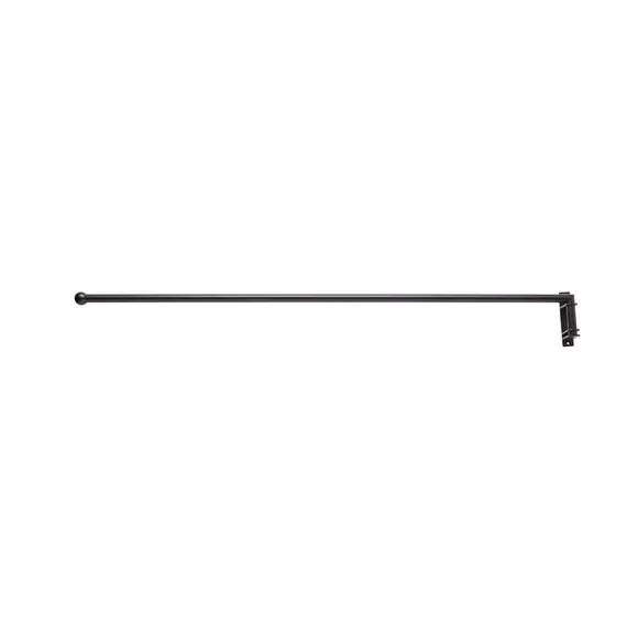 Metal Door Curtain Pole - Matt Black
