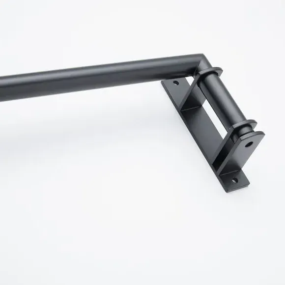 Metal Door Curtain Pole - Matt Black