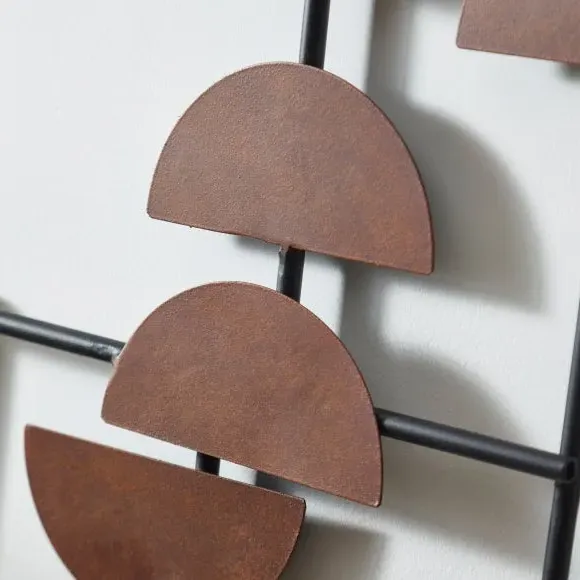 Metal Wall Art with Keyhole Hanging - Multicolor