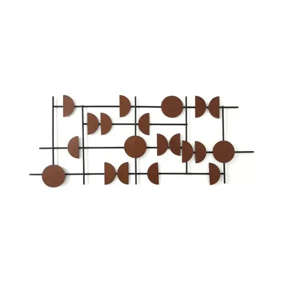 Metal Wall Art with Keyhole Hanging - Multicolor