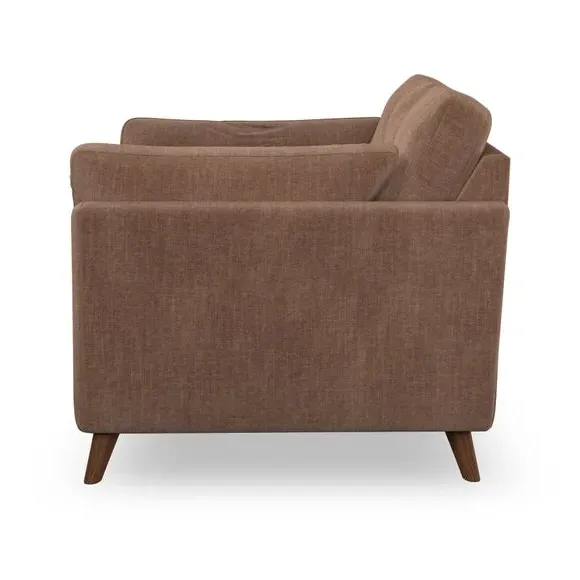 Mid-Century Armchair with Button Details - Clay