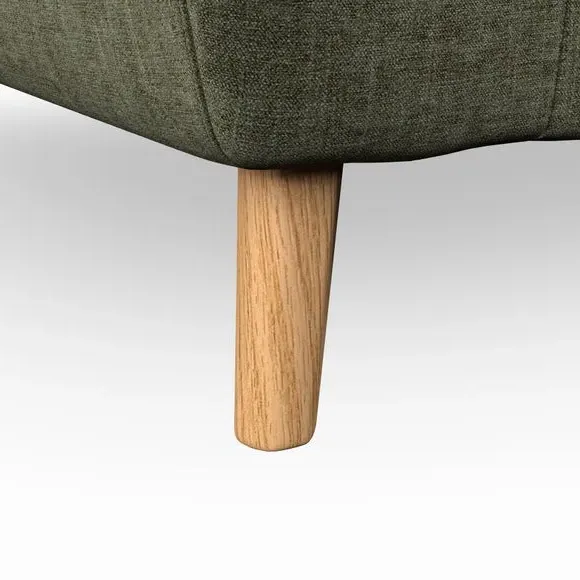 Mid-Century Armchair with Button Details - Green