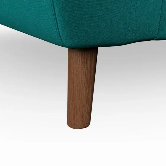Mid-Century Armchair with Button Details - Peacock