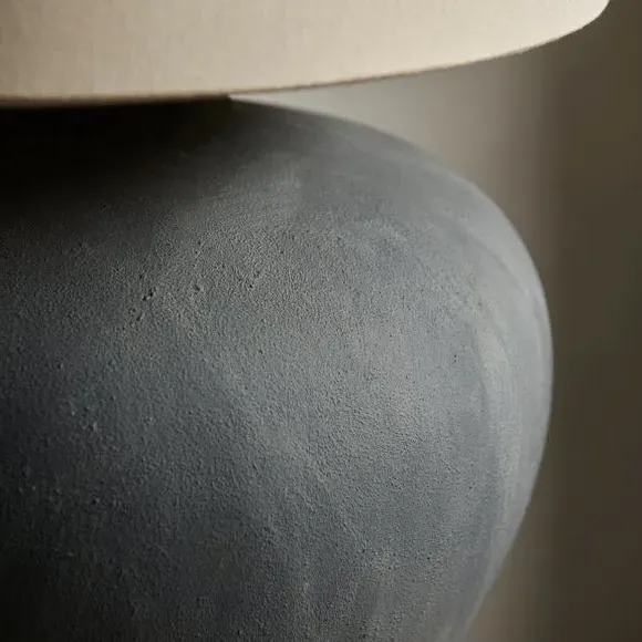 Mid Century Table Lamp - Black, Ceramic