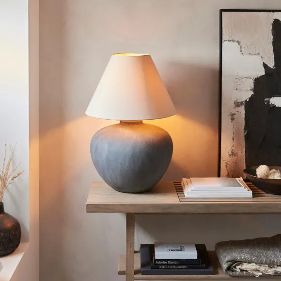 Mid Century Table Lamp - Black, Ceramic image